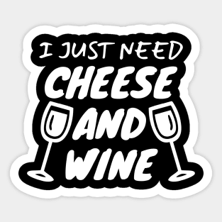 Cheese And Wine Sticker